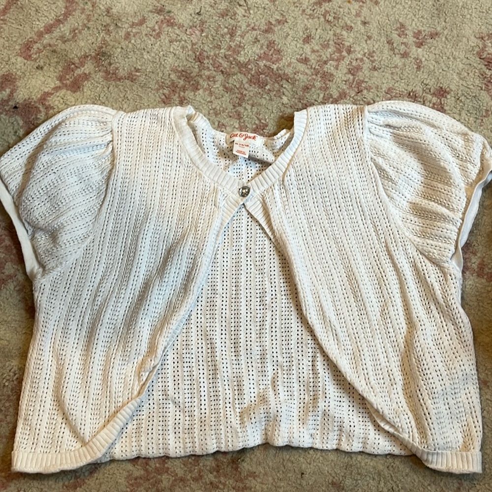 White sleeveless cardigan from cat & jack